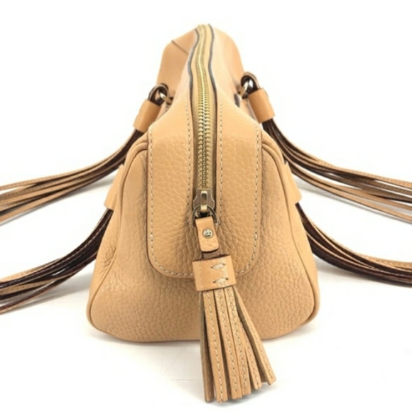 Kate Spade Camel Satchel w/ Multi Strand Handle and Tassle Zipper - Picture 8 of 9